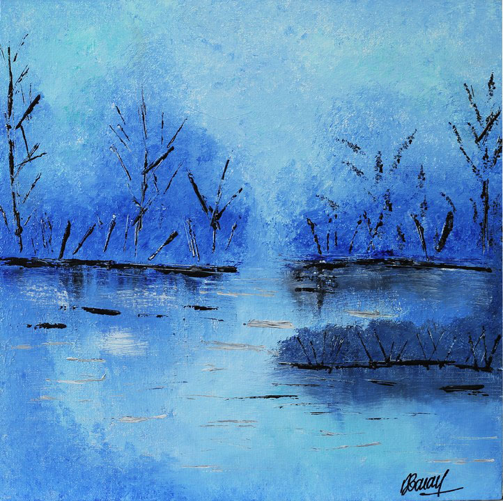 Blue Reflection - 30x30cm - carton toilé