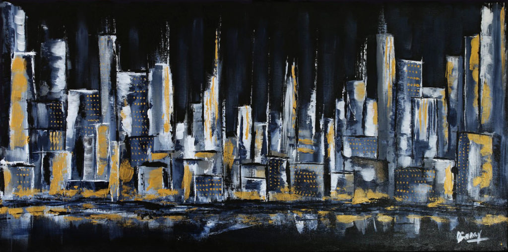 Black city - 40x80cm