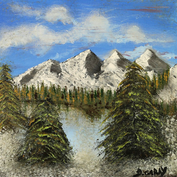 Hidden lake - 30x30cm -carton toilé