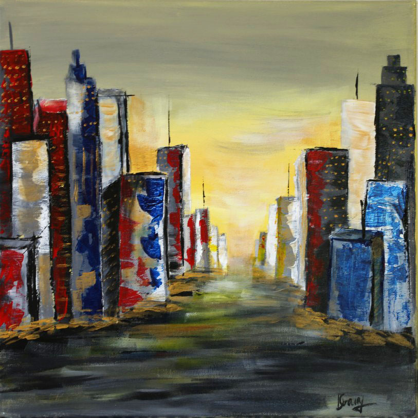 Le boulevard des rêves brisés - 40x40cm